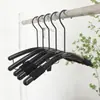 Loja de Roupas Infantis Atacado Cabide para Roupas Infantis Cabide de Acrílico Barra Redonda Preta Suporte de Roupa de Plástico Antiderrapante