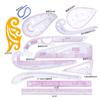 Regla para ropa, regla para colocar una vara de medir, regla para fabricar placas, regla de corte, regla de jaula, regla curva para fabricar placas, juego de reglas para marcar, rueda, combinación de reglas de PVC