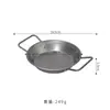 Prato Retrô Antigo de Aço Inoxidável para Frutos do Mar Prato Plano de Duas Orelhas Prato para Frango Frito Coreano e Batatas Fritas Prato para Massa Prato para Lagostim