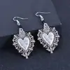 Aretes Asimétricos de Aleación Croheart Estilo Bohemio Transfronterizo Vintage Sol Luna Piedra Lunar