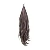 Peluca de coleta con trenzas para mujer, mechas que se enrollan solas, coleta baja natural y voluminosa, coleta alta para mayor volumen