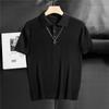Suéter Polo de Punto Acanalado para Hombre de Tiktok Dropshipping Alta Elasticidad Transpirable Casual Estilo Old Money Camisa Polo para Hombre