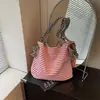 Bolsa de Tote Rayada de Gran Capacidad Transfronteriza para Mujer 2026 Nueva Versátil Bolso de Hombro Estilo Perezoso Nicho Debajo del Brazo Bolsa para Viajar