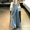 Jeans Anchos de Cintura Alta Color Blanco Crudo para Mujer Otoño 2026 Nuevo Diseño Holgado Adelgazante Pantalones de Pierna Recta
