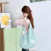 Tendencia de Moda Bolso para Mujer Bolso Casual Estilo Vacaciones Nuevo Primavera Verano Bolso Tejido Estilo Coreano Bolso de Hombro Único Playa Bolso de Punto Flores