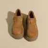 Sapatos de Algodão Peludo com Solado Grosso Estilo Maillard Outono e Inverno Feminino 2026 Novos Mules Slip-on Preguiçoso Quentes com Parte Traseira Coberta