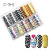 Conjunto de papel estrela para nail art transfronteiriço adesivos de unha flor de leopardo 4*100cm adesivos de unha laser coloridos