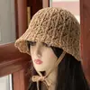 Nuevo Sombrero de Sol Tejido Hecho a Mano para Mujer Verano Combinación Perfecta Delgado Hueco Mostrando la Cara Pequeño de Encaje Sombrero de Pescador Transpirable Sombrero Cubeta