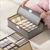 Caja de almacenamiento de ropa interior para el hogar, dormitorio de estudiantes para poner calcetines, ropa interior, organizador con cajones tres en uno con compartimentos, algodón lino