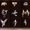 Tianshe Jewelry Marca de Luxo Joias de Luxo Guirlanda Colorida de Alta Qualidade Broche de Beija-flor Lembrança