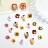 Nuevos accesorios de manicura de comida de simulación DIY, helado, dona, accesorios de resina de dibujos animados de galletas de oso lindo