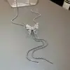 Collar de Mariposa Desplegable para Mujer 2025 Nuevo Popular Cadena para Clavícula de Lujo Accesible de Nicho Popular Cadena para Suéter de Principios de Primavera