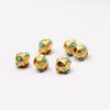 Nepal Olho de Libélula Dourado Antigo Contas Cilíndricas Espaçadoras para Pulseira DIY Acessórios de Contas Artesanais