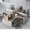 Escritorio de Personal Escritorio de Empleado de Oficina Doble con Forma de Cruz 4 Cuatro 6 Estación de Trabajo Artificial Soporte para Tarjetas Pantalla Financiera Combinación de Mesa y Silla