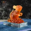 Shengjian esmalte colorido Artesanato de Cristal Animal do Zodíaco rato enfeites de empresa para atrair riqueza para o tesouro presentes comerciais à vista atacado