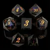 Dado de Coração Líquido com Resina de Longan para Agitar Cor Longan Cthulu DND Dungeons & Dragons Conjunto de 7 Peças