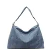 Bolsa Baguete de Ombro para Mulheres 2025 Nova Tendência de Luxo Nicho Jeans Francês Bolsa de Ombro Transversal Bolsa de Tecido Versátil
