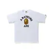 Camiseta Manga Curta da Marca Japonesa Tendência Bape com Estampa Camuflada de Macaco Dormindo e Cabeça de Macaco, Camiseta de Verão para Casais, Camiseta Curta Casual Esportiva de Meia Manga