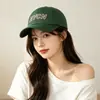 Novo Boné de Baseball de Cor Sólida com Top Macio e Bordado de Letras, Aba Larga, Emagrecimento Facial, Versátil, Chapéu de Sol da Moda Casual
