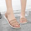 Sandálias para Mulheres Verão Transfronteiriças Novas Sapatos de Praia Planos Slip-On Sandálias de Praia à Beira-Mar Chinelos Casuais da Moda para Mulheres