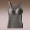 Novo Estilo Chinês Outono e Inverno Levanta Busto Lingerie Térmica Sem Costura Tudo-em-Um com Bojo no Peito, Ajuste Slim, Tamanho Grande, Escovado dos Dois Lados