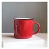 Caneca de Cerâmica com Esmalte Colorido Marca-Copo de Escritório Copo de Água Retro Nostalgia Caneca Imitando Esmalte Criativa Café Caneca Europeia LOGO Presente