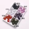 Miçangas Redondas Facetadas Coloridas de 6mm 8mm Zircônia Pedras Soltas Pedras Preciosas Coloridas Miçangas Redondas em Formato de Futebol Miçangas de Bola Miçangas Específicas para Pião