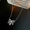 Doce metal zircão arco gota de água colar de amor bonito personalidade fresca Internet celebridade temperamento colar atacado