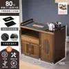 Mesa de Chá Móvel, Nova Mesa de Chá Doméstica Estilo Chinês, Pequena Mesa de Chá Não de Madeira Maciça, Chaleira de Escritório, Armário de Armazenamento de Carrinho de Chá Integrado