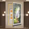 Pintura Decorativa Grande da Bacia do Tesouro Dourado para Caixa de Medidor Elétrico, Mural Moderno de Entrada, Pintura de Paisagem para Hall de Restaurante