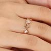 Estilo Coreano Popular Simple Acero de Titanio Corazón Amoroso Anillo Abierto para Mujer Simple Estilo Japonés y Coreano Moderno Forma de Corazón Dedo Índice Anillo de Estudiante