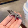 Exquisito Clip de Cocodrilo con Lentejuelas Perla y Lazo Lateral Pinza Versátil para el Cabello Moda Clip para Flequillo