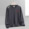 Sudadera de hombre para primavera y otoño, talla grande, versátil, holgada, casual, moderna, jersey de cuello redondo, gruesa, camisa base elegante