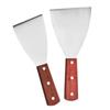 Pala para Barbacoa de Plancha de Hierro Acero Inoxidable Pala para Cocinar Resistente a Altas Temperaturas Pala para Bistec Pala para Pizza Chinoiserie Mano Anti-Escaldante Pala para Pastel