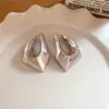 Brincos Geométricos Irregulares com Agulha de Prata Galvanizada a Ouro Real Moda Transfronteiriça Europeia e Americana Brincos Exagerados Joias de Estilo Frio