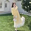Verão 2026 Nova Moda Casual Rejuvenescedor Emagrecedor Doce Emagrecedor Bordado Pesado Borboleta Renda Vazada Romântico Vestido Longo