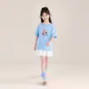 Tutu Elefantito Ropa Infantil Camiseta de Manga Corta para Niñas 2026 Verano Nuevo Estilo Infantil Algodón Puro Delgado Manga Media Top Ropa de Verano