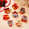Nova Broche Acrílico 2D de Ano Novo para Crianças Deus da Riqueza Despertar do Leão Broche Cartoon Insígnia Infantil Pingente Insígnia Atacado