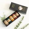 [Cinco Pares de Caixas de Presente] Meias de gama média para homens e mulheres de cor sólida Meias de base perfumada Meias de lã de aromaterapia quente