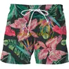 Pantalones de Playa Casuales Amazon Transfronterizos 2025 Estampado Digital 3D Palmera Pantalones Cortos de Playa de Tres Puntos para Hombre