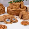 Posavasos grande de ratán tejido vietnamita para otoño, juego de té, accesorios, almohadilla aislante del calor, base para cuenco, mantel de mesa, cubierta de colocación Guangxi