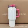 Taza Térmica de Acero Inoxidable de Doble Capa con Aislamiento al Vacío de Gran Capacidad Transfronteriza para Sublimación, 40oz, Colorida, con Asa para Coche