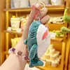 Chaveiro de Pelúcia Original Desenho Animado Vida Marinha Tubarão Pequeno Exquisito Para Casal Menino e Menina Mochila Bolsa Pingente de Presente