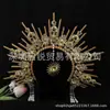AliExpress Venda Quente Lolita Halo Anjo Faixa de Cabeça Coroa de Deusa Faixa de Cabeça com Corrente Puxadora Acessórios de Cabelo Finalizados