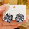 Pendientes de Flor Estilo Coreano Personalidad Moda 2025 Nuevo Diseño de Moda Celebridad de Internet Pendientes Versátiles Pendientes de Estilo Minimalista