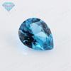 Huagang gema em forma de pêra 120 # cristal afiado azul pedra nua atacado gota - em forma de 120 artificial azul afiado anel de cristal broca