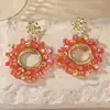 Brincos de Flor de Cristal Novos para Outono e Inverno, Luxo Acessível e Sensação de Alta Qualidade, Brincos Tecidos à Mão, Brincos Elegantes da Moda Europeia e Americana para Mulheres