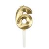 Vela digital grande estéreo dourada com facetas de diamante, para decoração de bolo de aniversário ou Dia dos Namorados, com plugue.