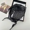 Pañuelo de Seda Bordado de Seda Simulada, Delgado de Verano, Ligero y Transparente, Pañuelo Triangular, Lazo para el Cabello, Accesorios para el Cabello, Diadema, Pañuelo de Cabeza Dulce Coreano para Mujer