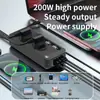 Inversor de Coche 200W Coche 12V a 110V Enchufe Tipo US Carga Rápida Doble USB Tipo C